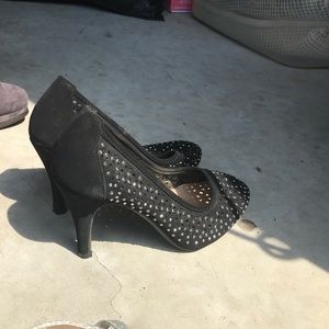 Light sparkly black pumps ! Airy ! Size 7.5